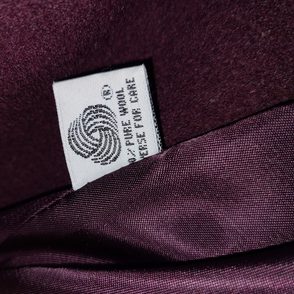 JONES of New York Wool Burgundy Long Coat - Picture 5 of 8